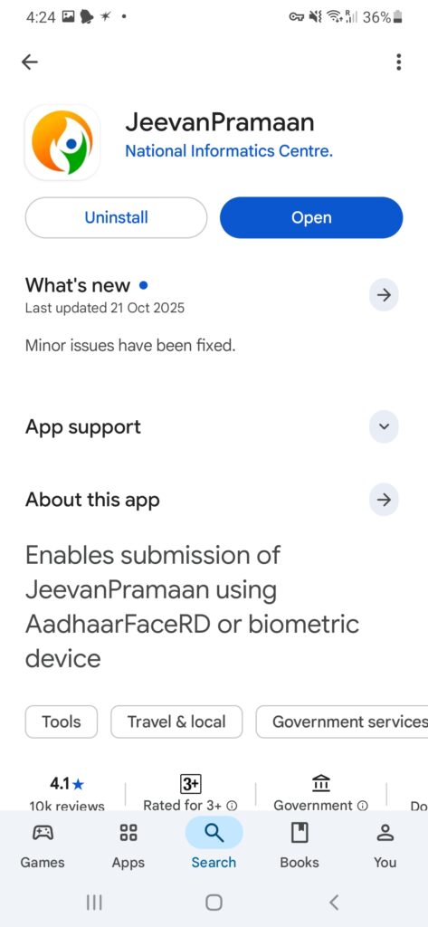 jeeevan pramaan face app download android
