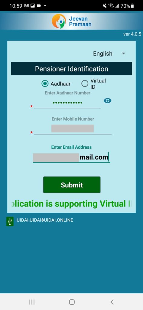 pensioner authentication jeevan pramaan face app